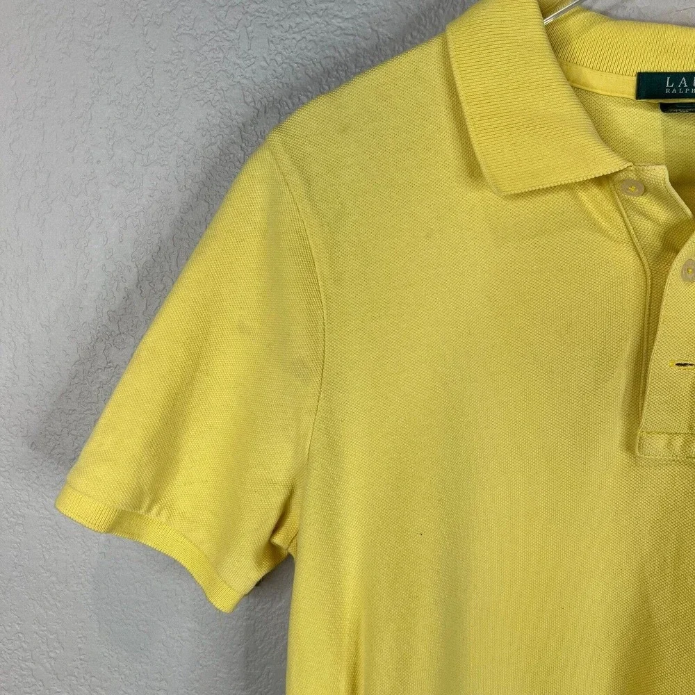 Ralph Lauren Men's Golf Polo Shirt Short Sleeve Collared Button Yellow Size‎ M